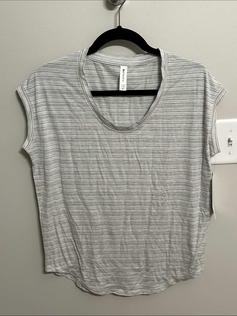 Athleta Stratus Breezy Striped Tee NWT